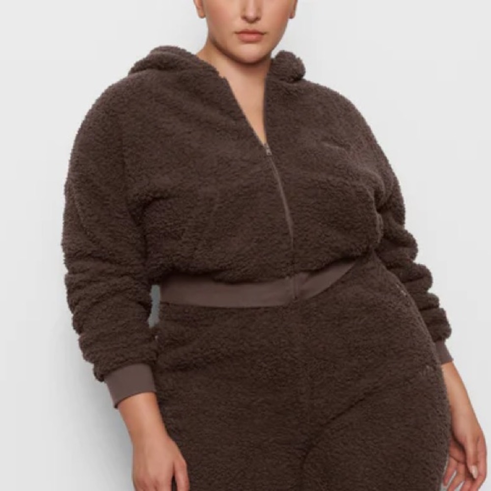 SKIMS Teddy Sherpa Jacket XL Brown